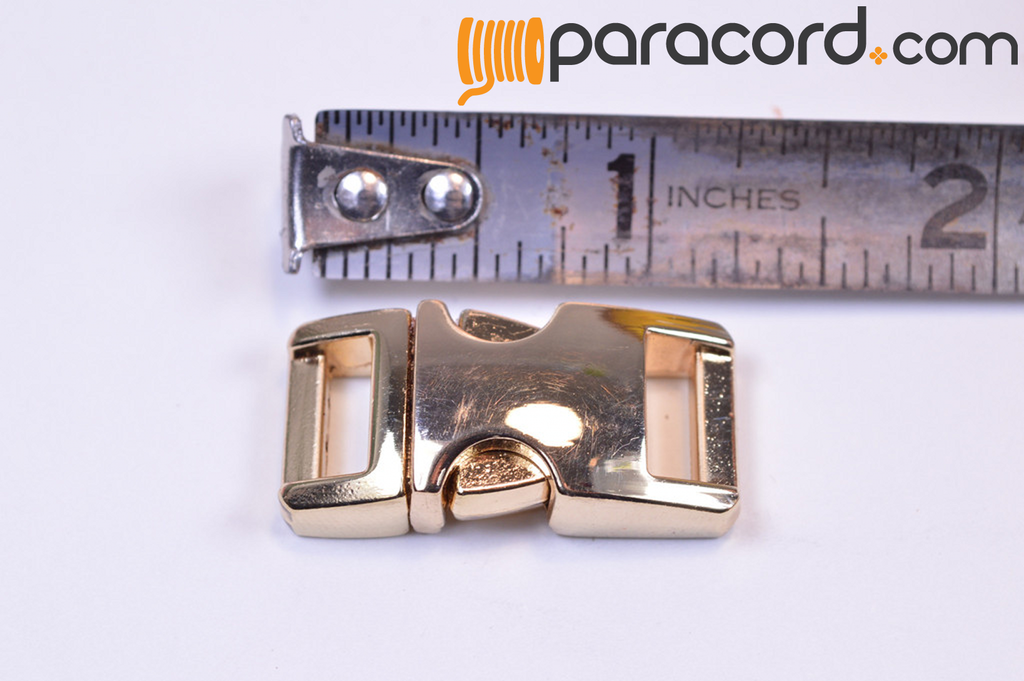 6pcs Paracord Bracelet Buckles 6pcs Metal Quick Release Buckles Belt Buckle,1  Inch Gold