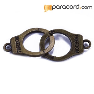 Large Bronze Handcuff Charm