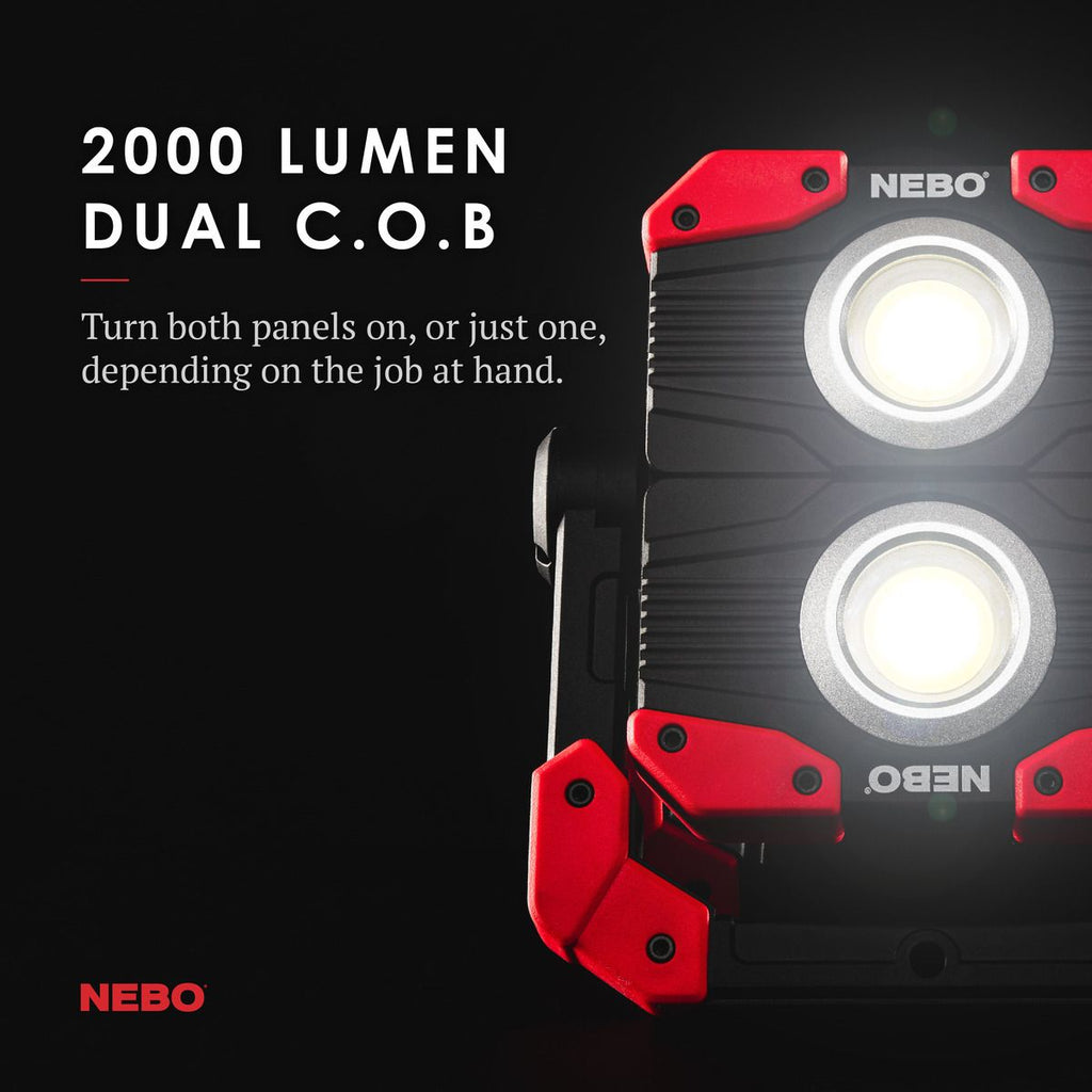 Nebo Omni 2K 2,000 Lumen Multi-Directional USB-C Rechargeable Work Light
